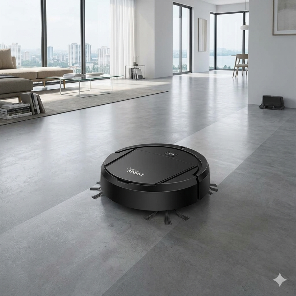 Smart Sweeping Robot – Automatic Multi-Surface Floor Cleaner for Modern Homes