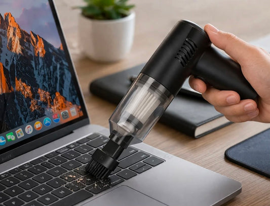 3-in-1 Portable Car Vacuum Cleaner with Blower, USB Rechargeable, Black, Wireless Handheld Mini Design, Strong Suction, Washable for Car, Home, Travel